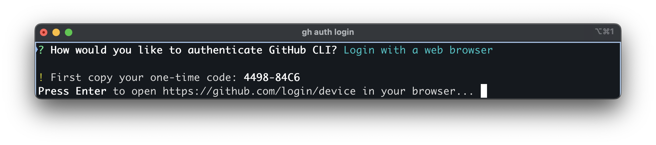 auth login 6